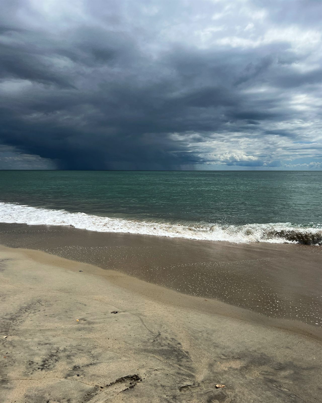 A storm rolling over the Atlantic, seen from the house